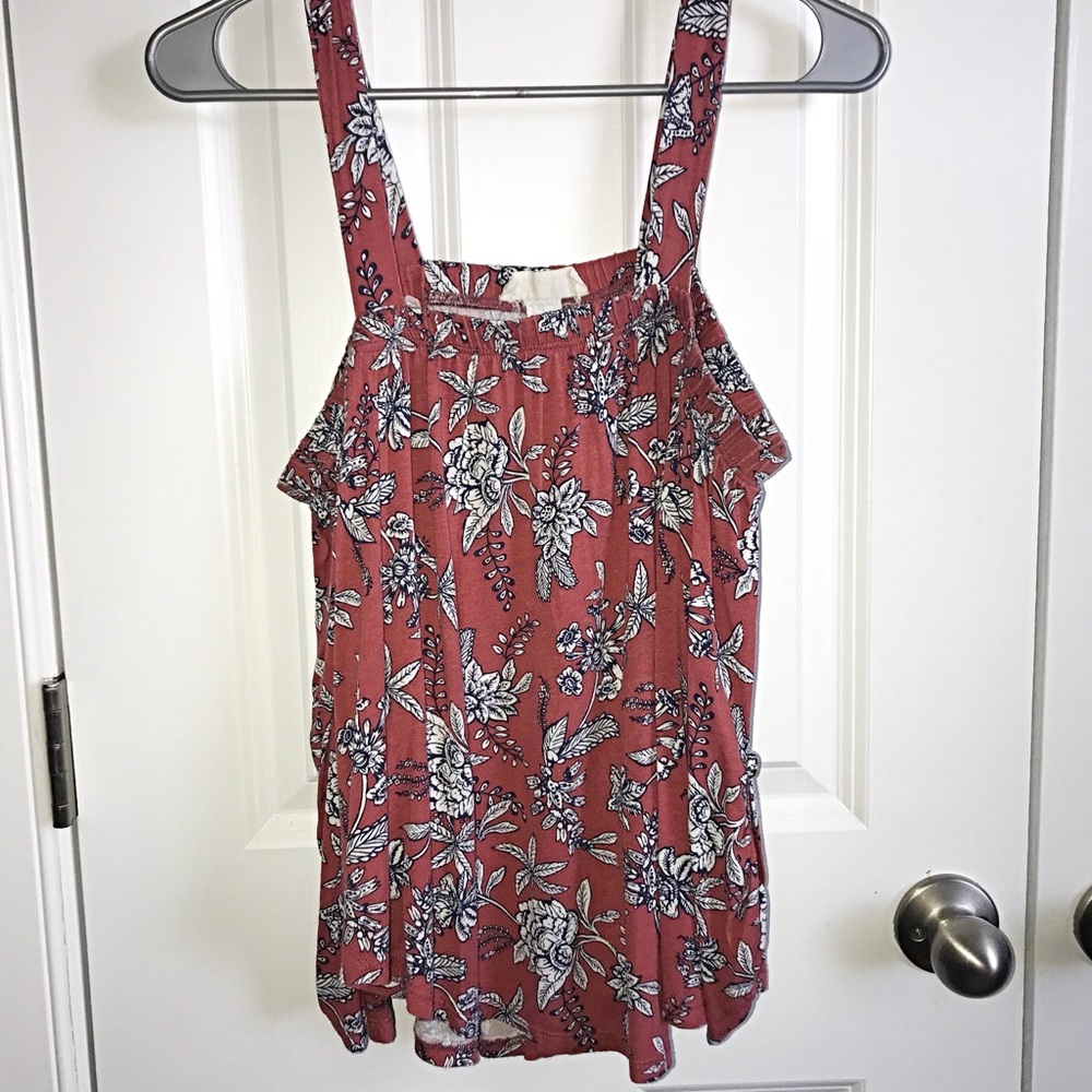 Women's Rose Gold Floral Blouse size Large
